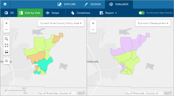 Compare two scenarios side by side