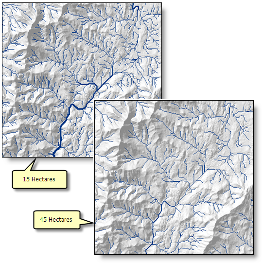 Example outputs of Create Stream Network